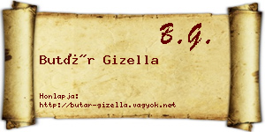 Butár Gizella névjegykártya